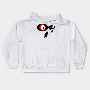 my eye on the cat on the bird Kids Hoodie